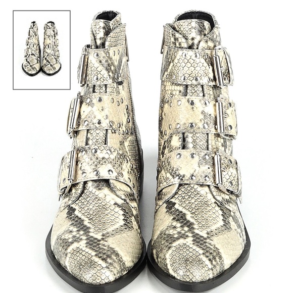 Steven New York Snake Skin Ankle Boots - Picture 2 of 8
